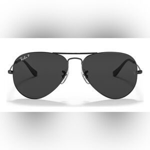 Ray-Ban Polarized Aviator Sunglasses- Total Black